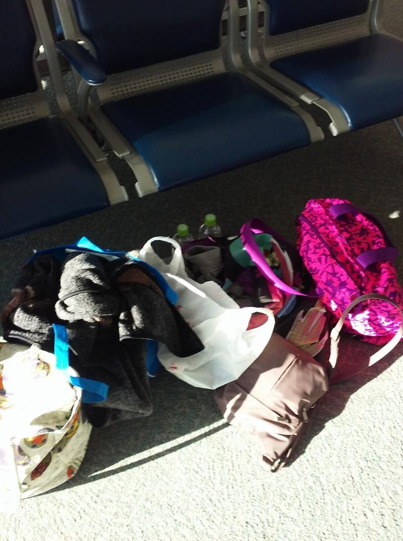 With Mary Hovingh
Checked our luggage but added a few carry on things at Tokyo airport.
