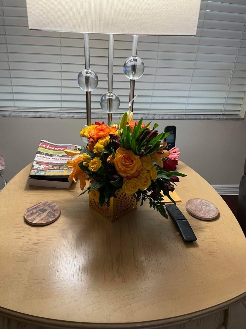 Thank you to my sister for the beautiful flowers !