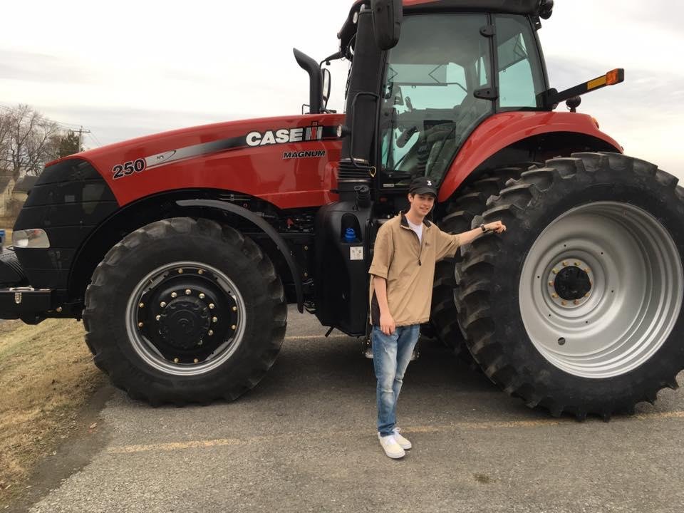 Grandson Ben after being checked out driving the 250 Magnum
