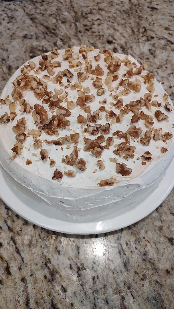 Homemade Italian cream cake for a special birthday today!