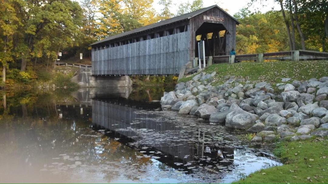 Covered bridge didn't see any salmon.