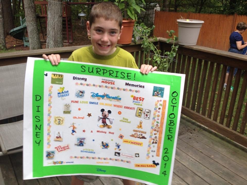 Someone found out he's going to Disney in 2 weeks!