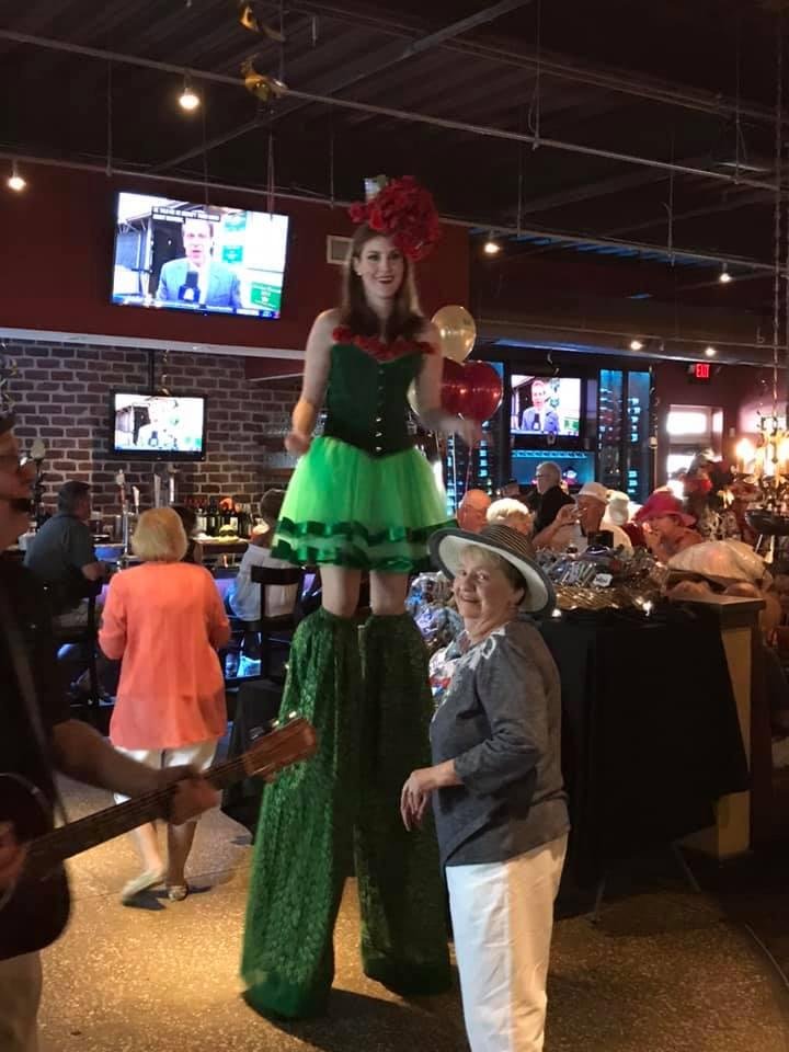 Kentucky Derby party with the neighborhood group.