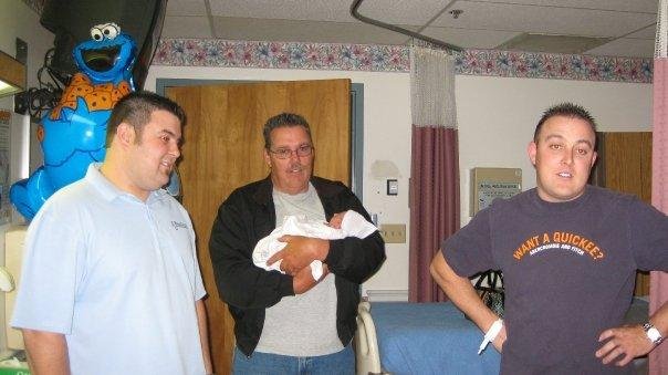 Erik, me with Kyle and dad Paul