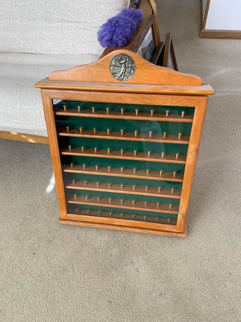 This an another slightly smaller golf ball case is available as we move. Let me know if interested.
