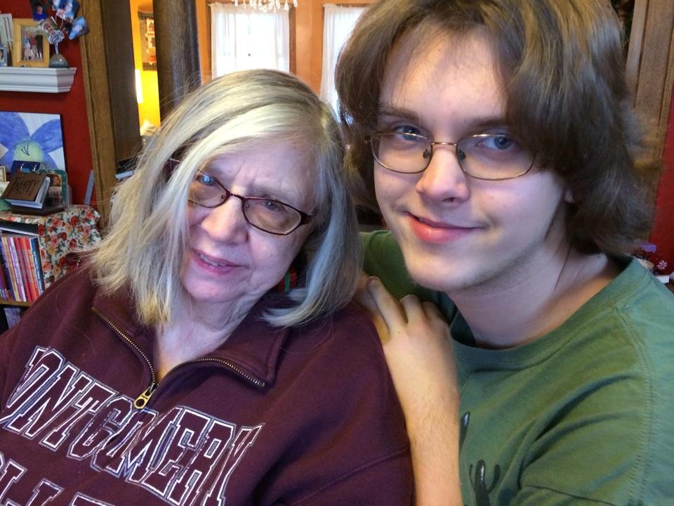 My grandson, Fox, and I on Christmas Day .