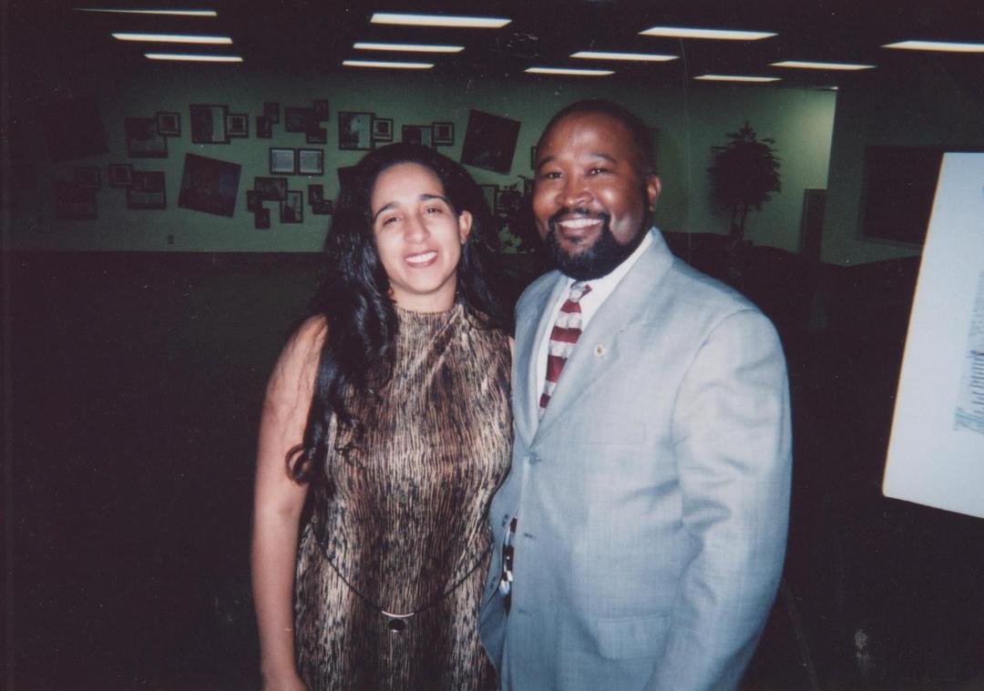 George Jordan and me at the Old Jacobs Center coordinating a Pastor's luncheon with the Speaker of the CA State Assembly.