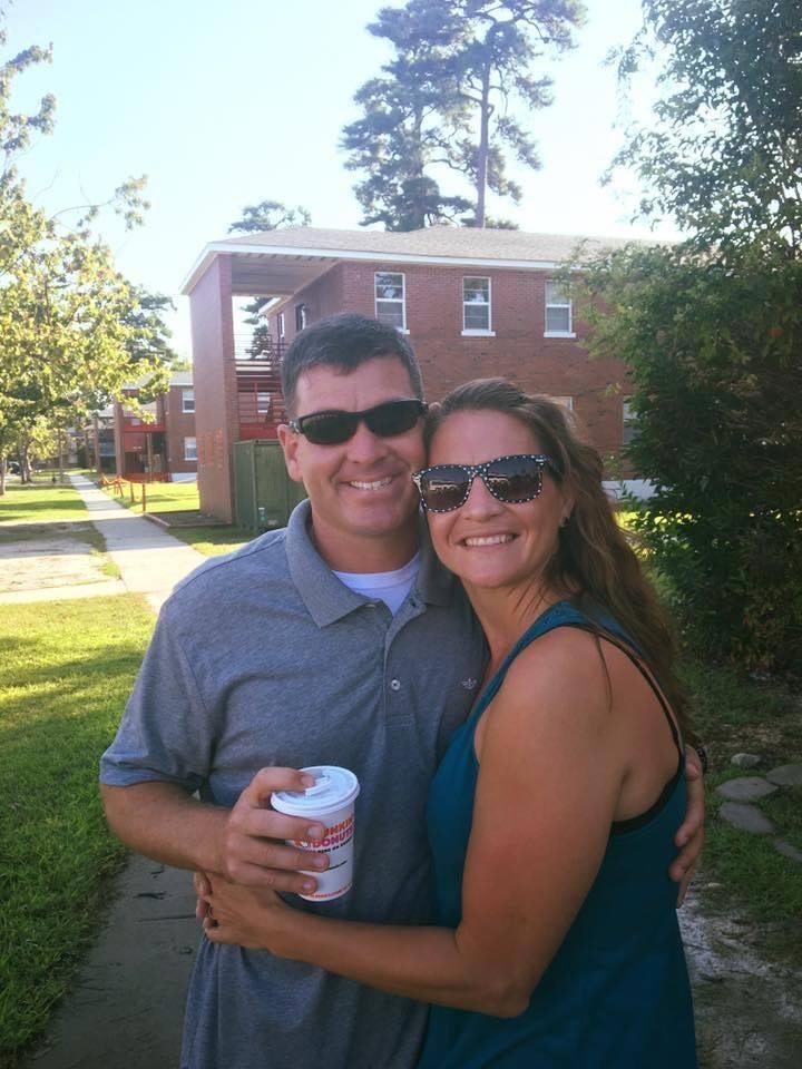Dustin and his beautiful wife, Kaci. Kaci is truly his hugest fan and support. I don't know what Dustin would do without her support...they are a perfect military couple!