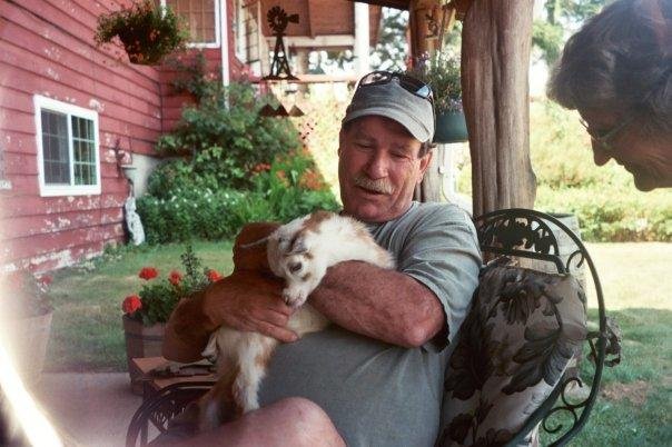 Baby goat & I, my brother Wayne`s farm - Gaston, Oregon - 2009