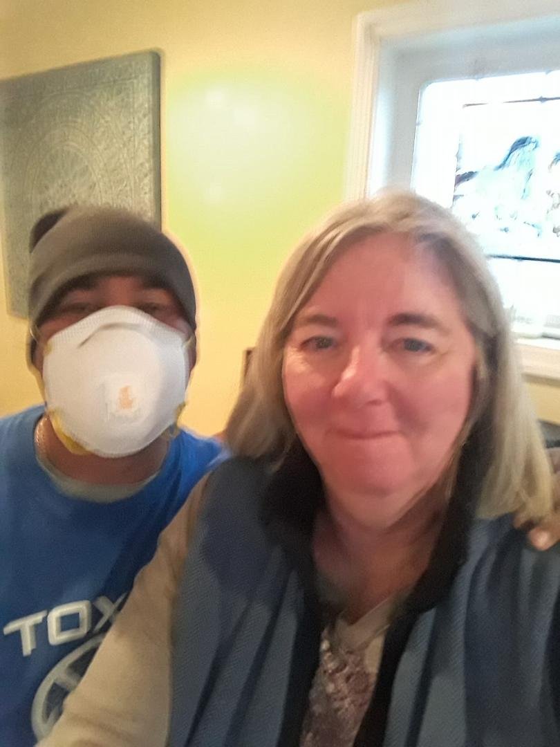 Happy 23rd Anniversary to us! This is the closest we've been to each other in more than a week!
We've been through the best and worst of times together,,,we will get through this ,too!
