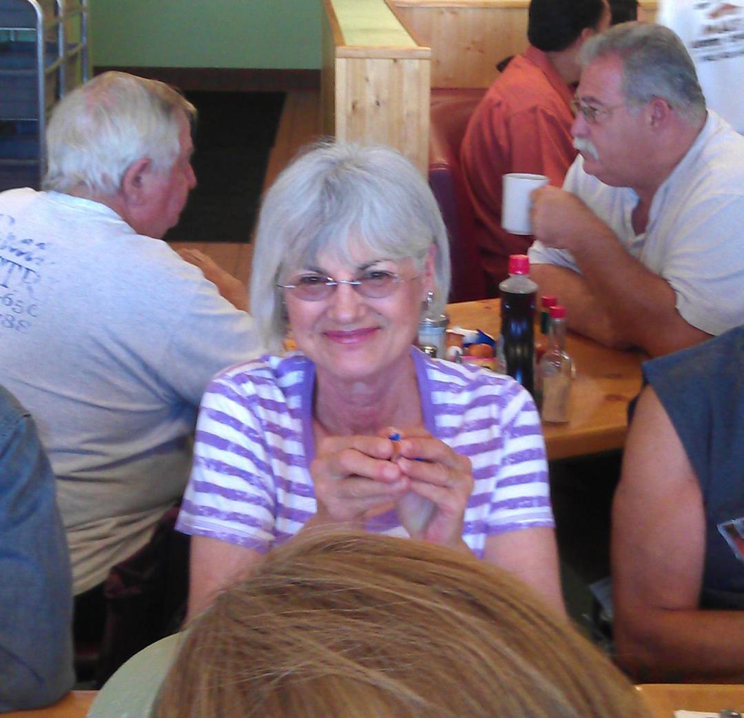 This is Carol from my ride group. She's 70. She rides a 650 Yamaha. She's bad a**, and I adore her!
