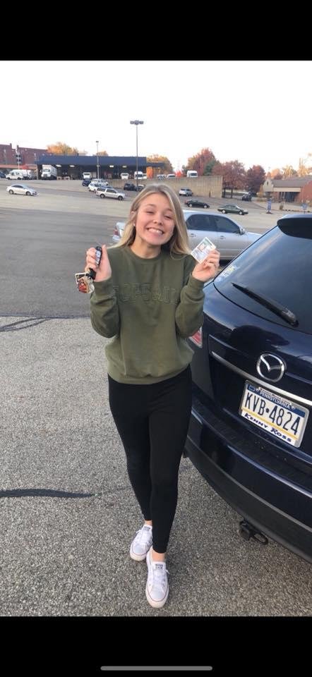 My Lily passed her drivers test on her first attempt, she is excited, can you tell❤️