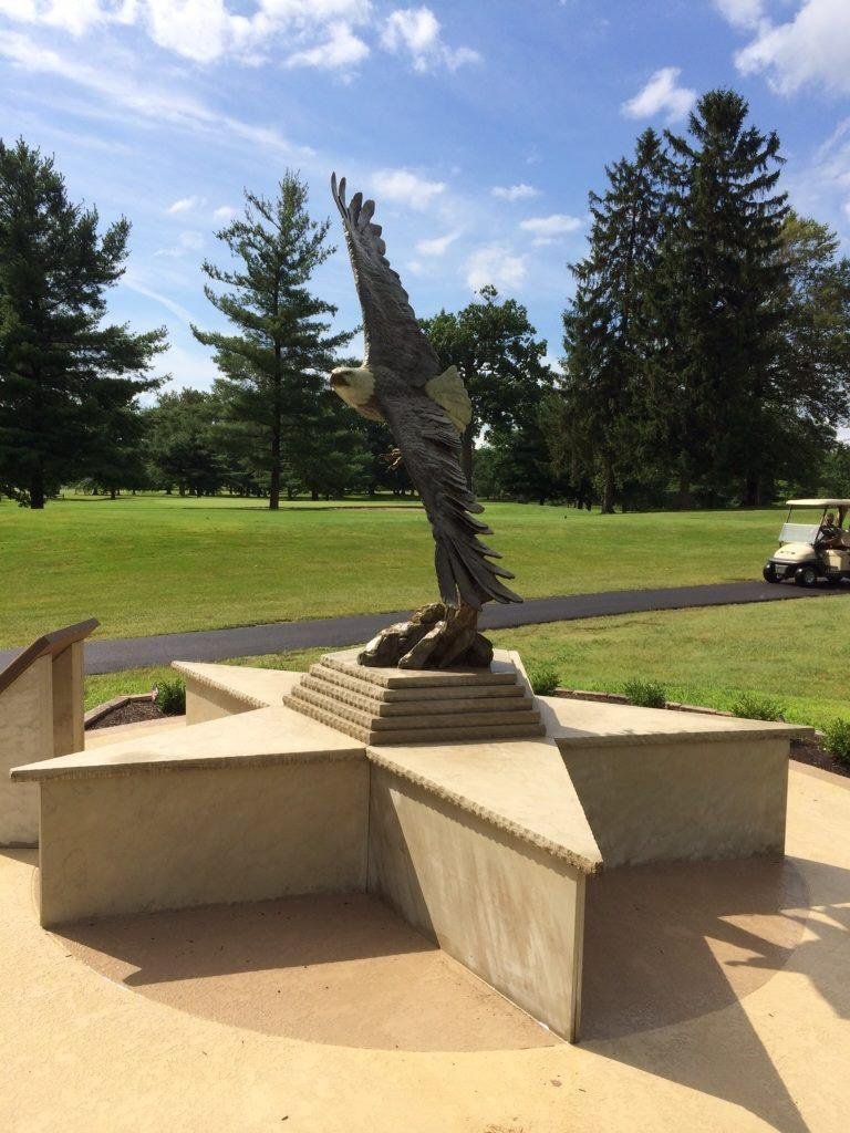 This is a Memorial on the Ohio Prestwick Country Club where I played golf yesterday