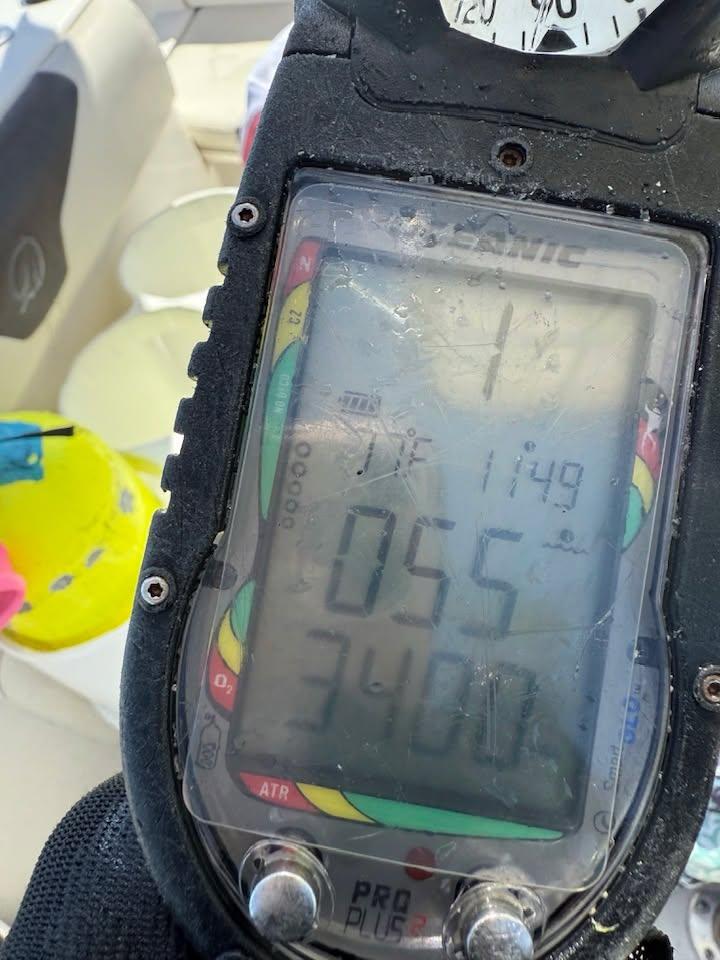 That’s a lot of bottom time for me! Nearly 2 hours!