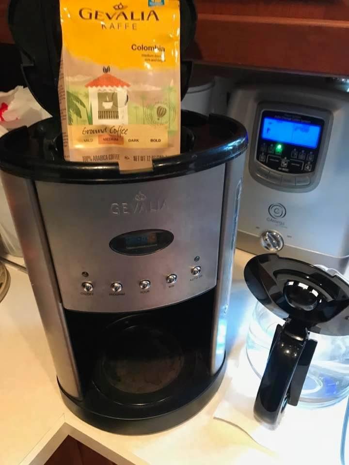 Making coffee when you’re not awake!