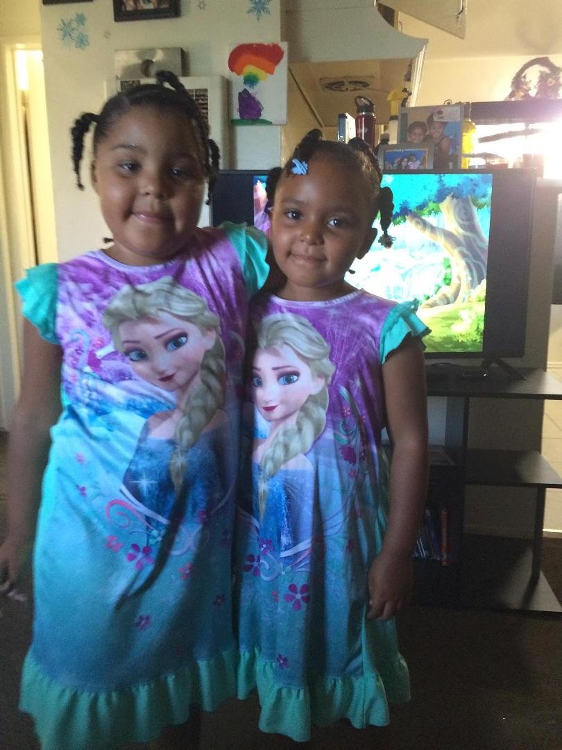 Pictures of granddaughters, Serenity and Aaliyah