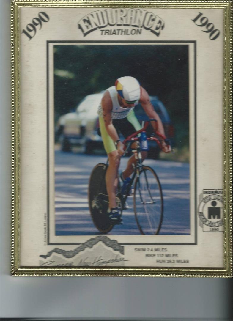 A Blast from the (very remote) Past!!...

Here's the deal...if anyone can answer at least 3 out of the following 5 questions regarding the attached photo below from the 1990 Iron Distance Endurance Triathlon in Sunapee, NH 