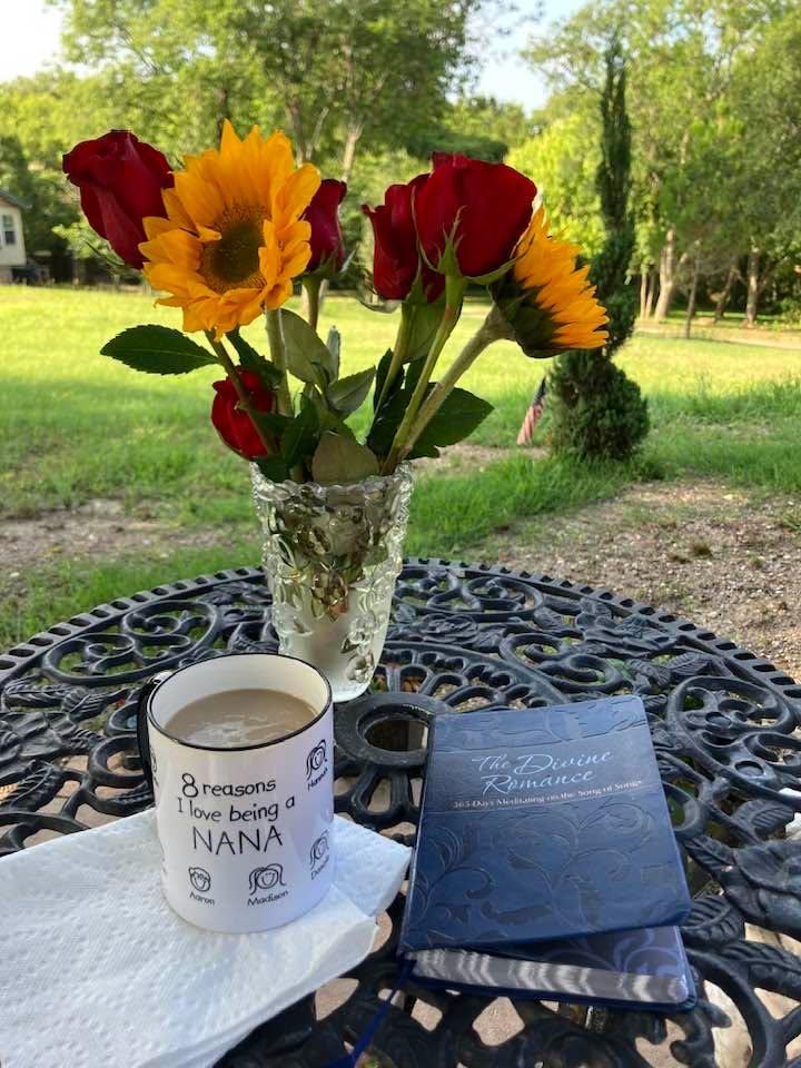 Spending my day surrounded by all the good things the Lord has to offer His waiting Bride. (Matthew 25:6-7)