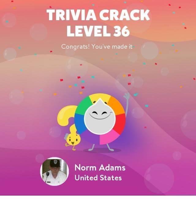 Norm Adams' album, Trivia Crack Photos