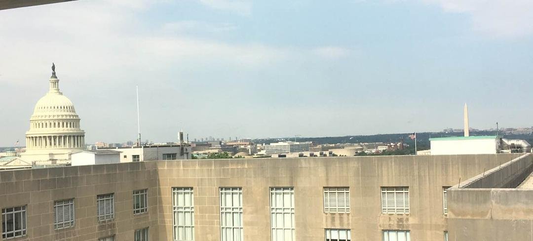 Setting up for an event this morning afforded a nifty view of the capital and other sights.