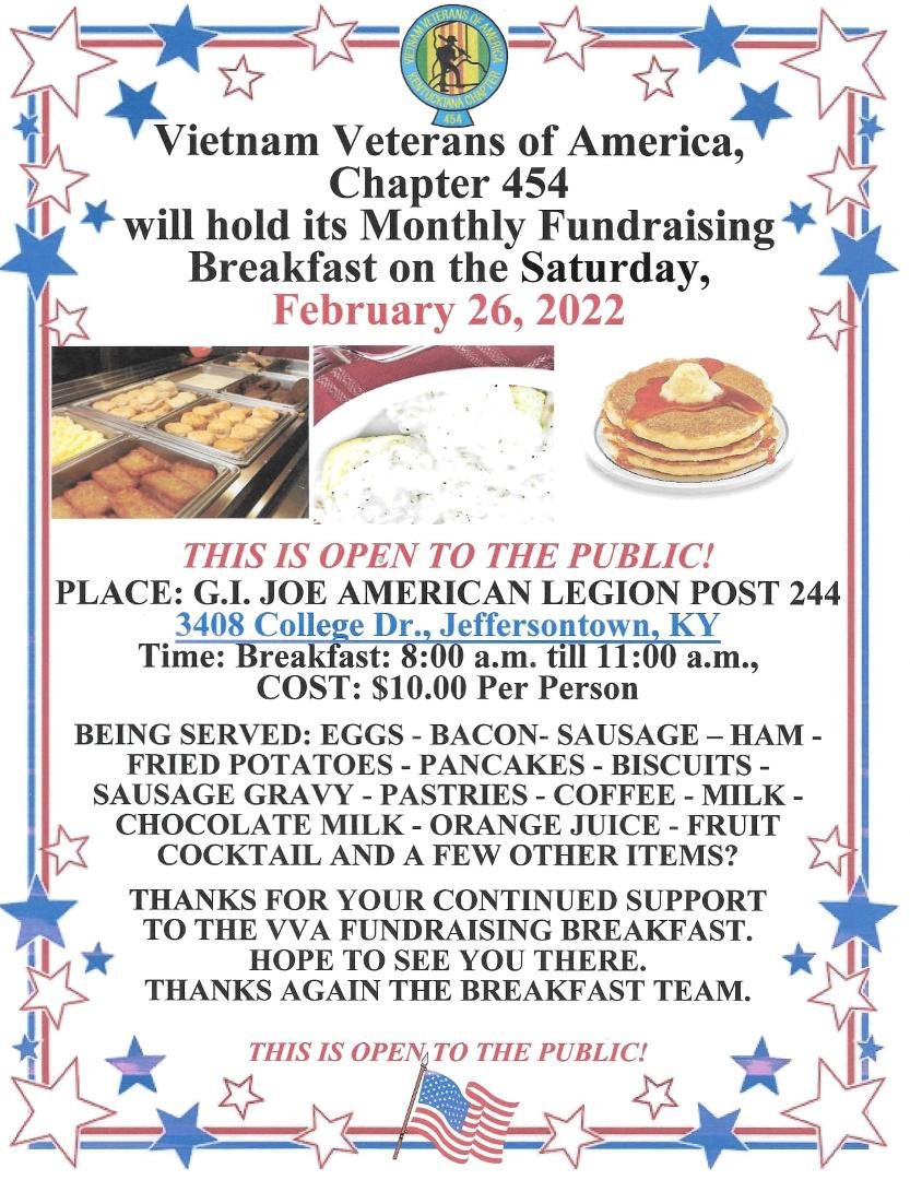 Please come and support us in this Fundraising's Breakfast.