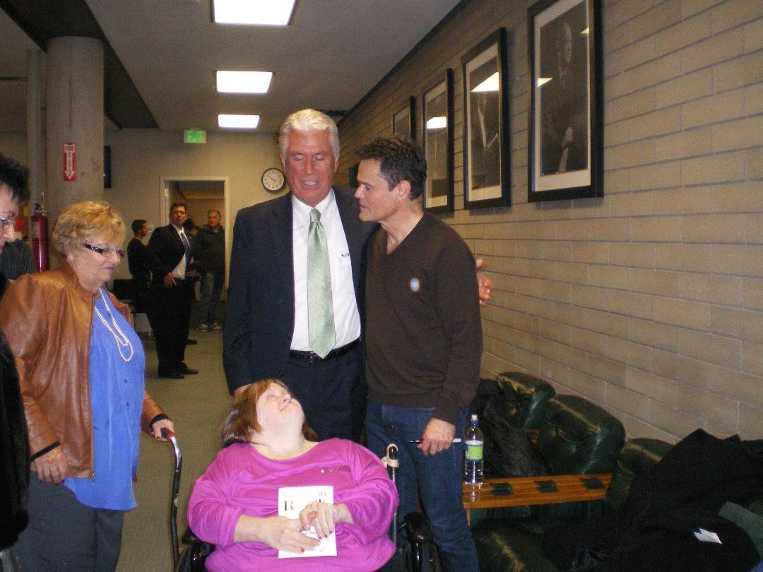 Back Stage with Donny Osmond 26 December 2012 and 
President Dieter F. Uchtdorf