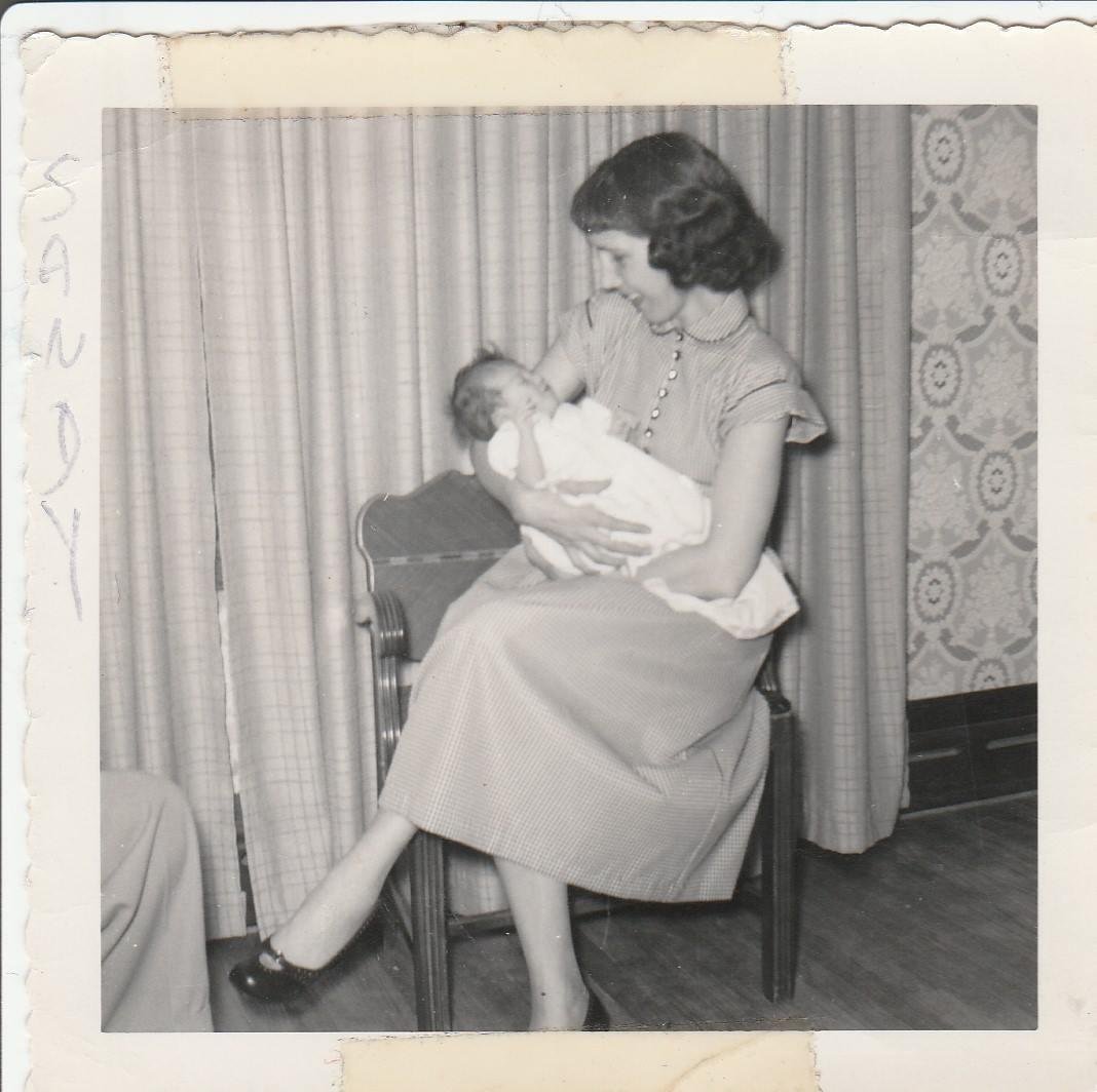 Me and my mother on my baptismal day