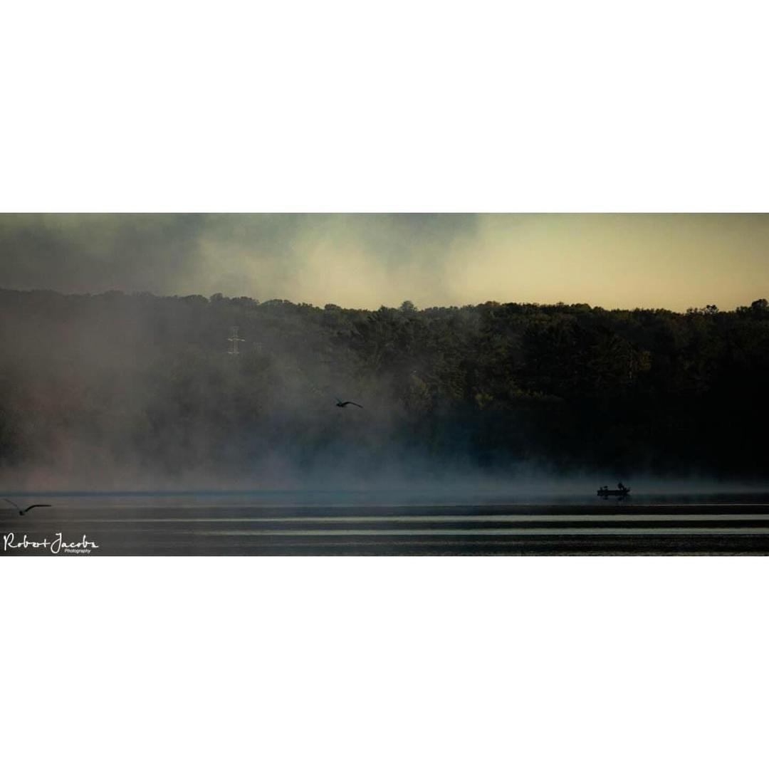 Fishing in the mist on Loch Raven.