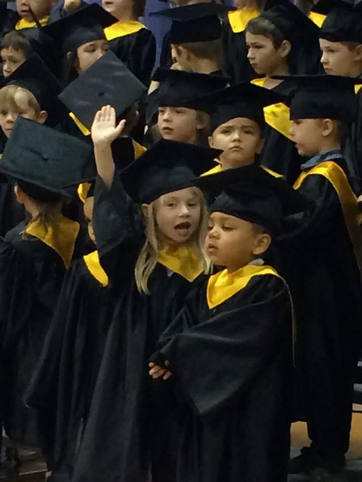 My Violet graduating from Kindergarten today. Great day!!