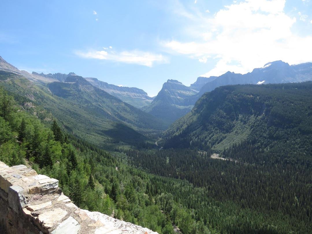 Glacier National Park from a lookout just below Logan Pass. The Pass was closed, so this is as high as I got.