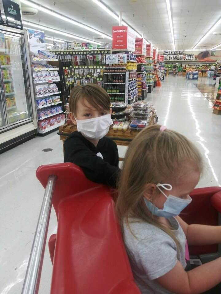 Blaze always complies, but Blake Paisley finally kept her mask on. Then wouldn’t take it off when she got back in the car!