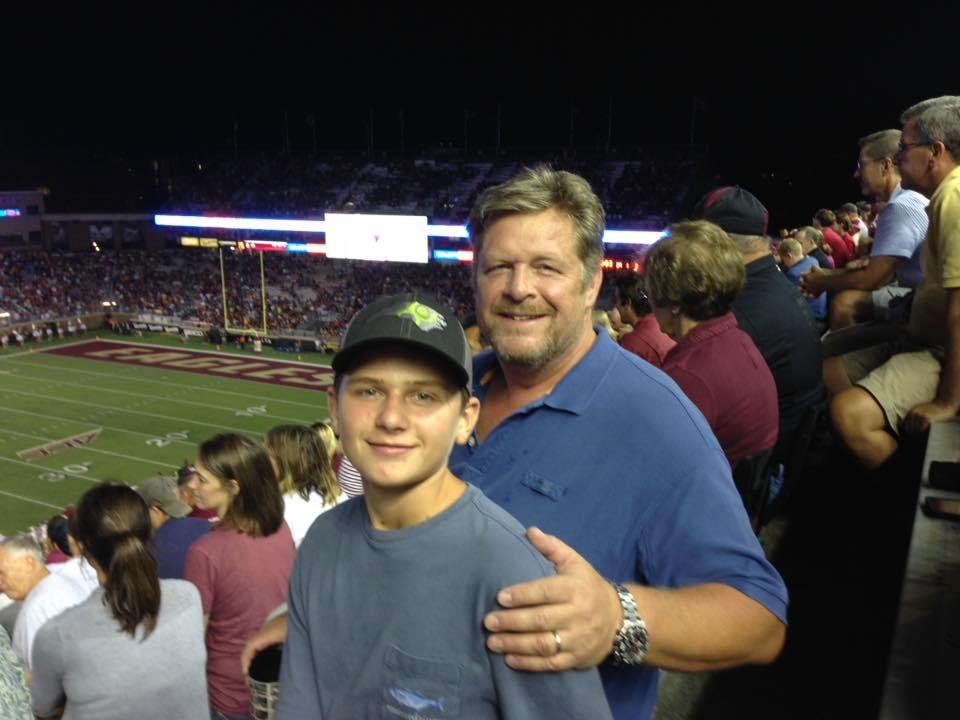 At the BC/Florida State game w/Johnny and his Uncle Alb in tow.