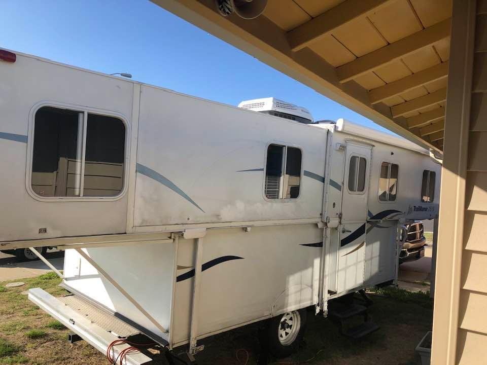 Cel and I bought this 2002 Trailmanor Model 2619 Travel Trailer in 2019.
We camped at about 150 campsites including 3 round trips to Upstate New York and beyond, 12 Colorado river fishing trips and 3 round trips to San Fr