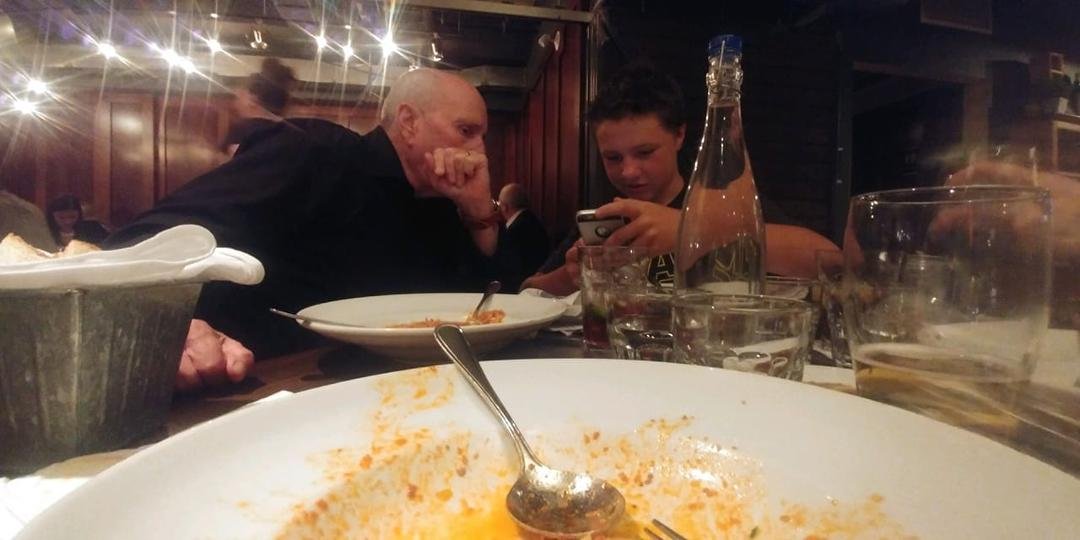 Dinner with my grandson an amazing young Man. What a gift.