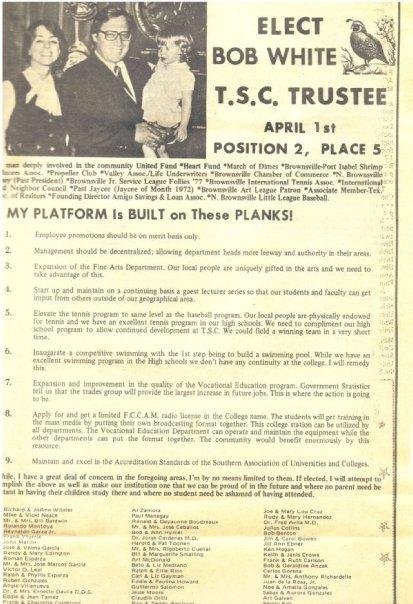 One of my political Ads when I ran for office.
it was a damn dirty campaign against 7 others , but I won.