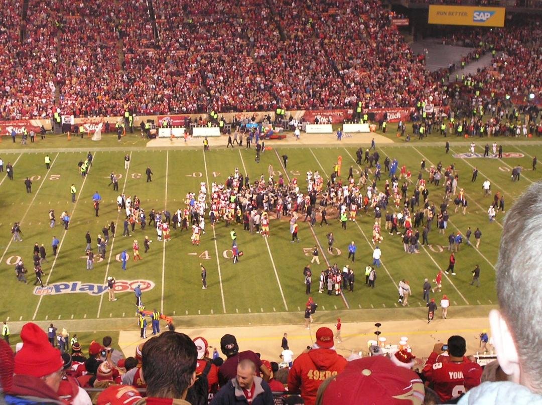 It's all over except for the speeches. What a game...it would have been memorable even if they weren't closing the Stick!