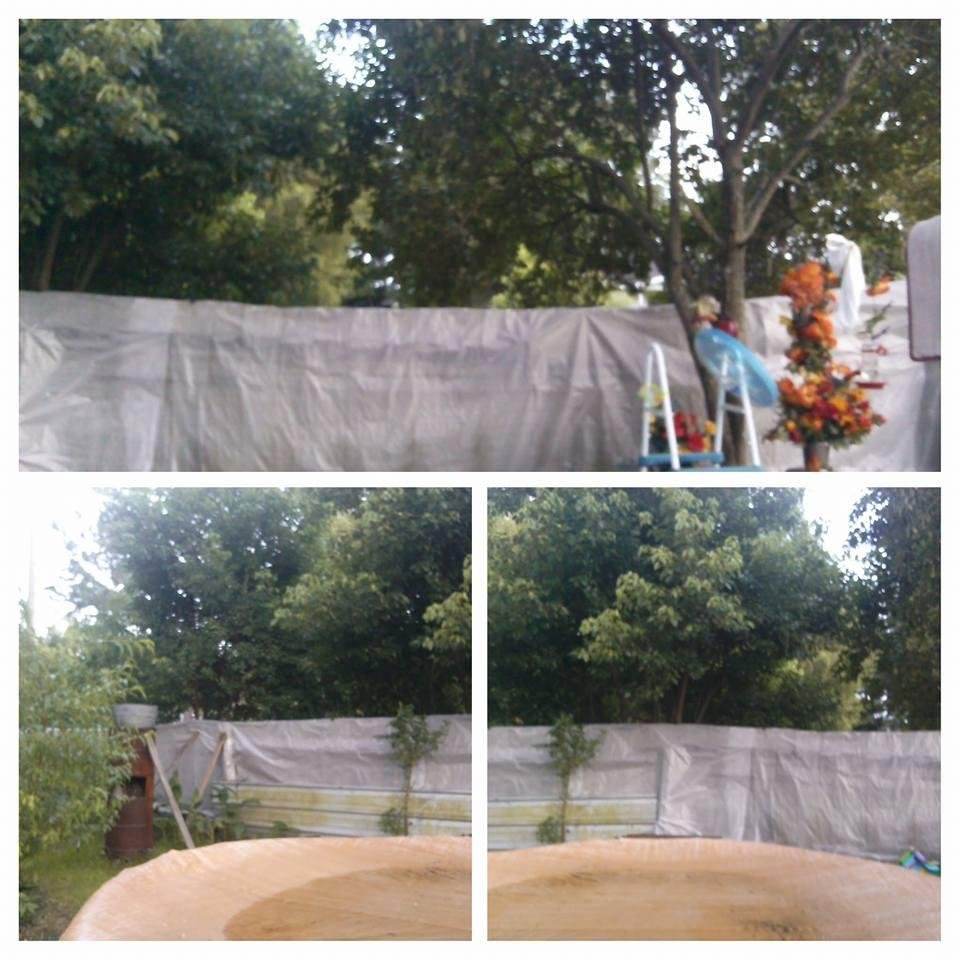 My ghetto Debbie rigged security wrapped fence