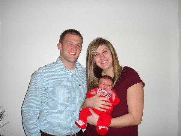 The proud parents and Hayleigh.