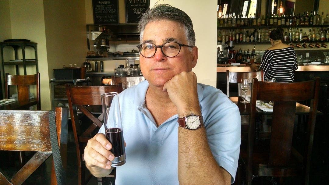 Doug enjoying lunch @ Virtual....and a glass of lambrusco....perfect afternoon!