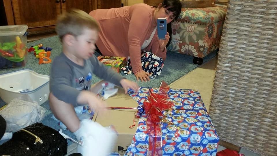 Grandson David, and Mom Briene, at family Celebration in Gulf Shores Alabama. Daughter Becca and family were also part of the Christmas season migration to warmer weather.
