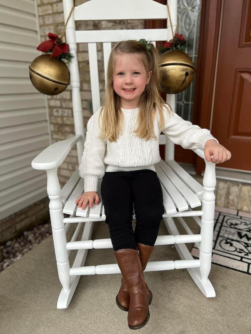 Aubree Bigo 5 years old.My Great Granddaughter Christmas 2023