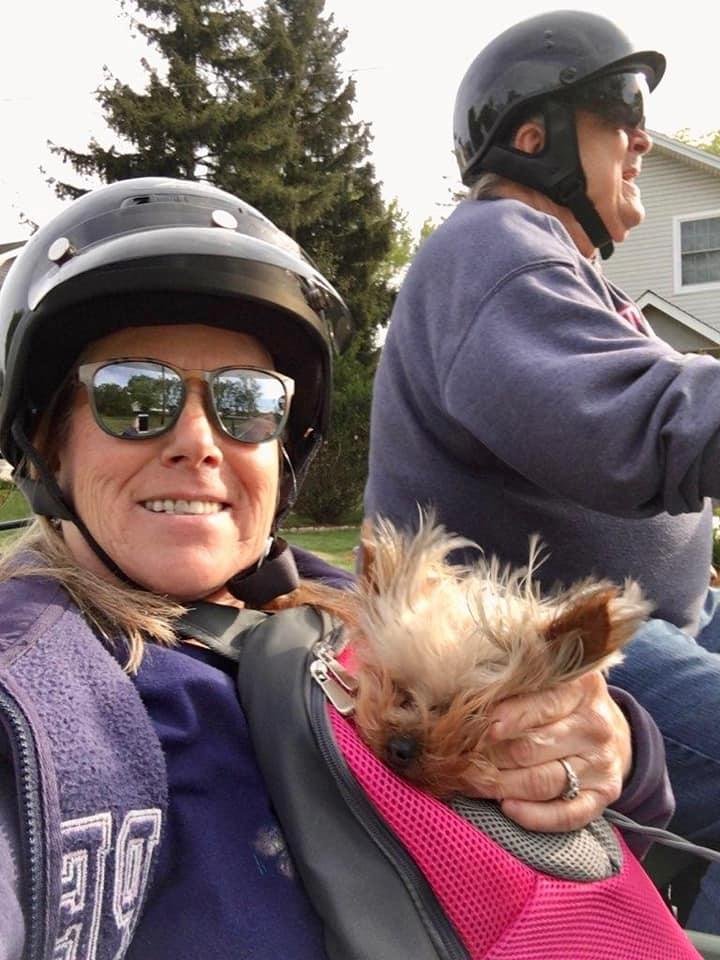 Leslie and Bob with Daisy.