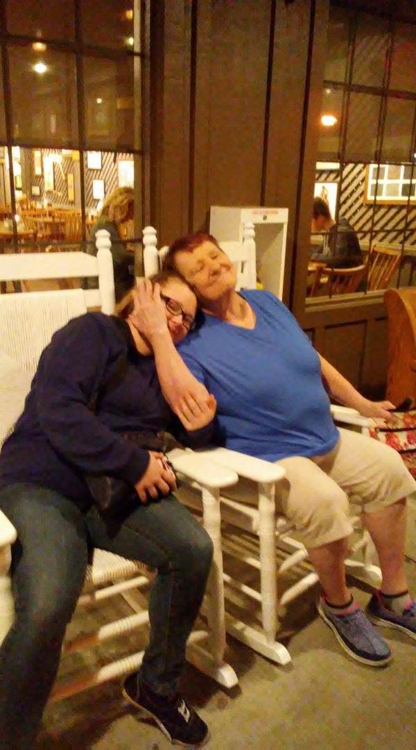 Shelby n nanny at cracker barrel