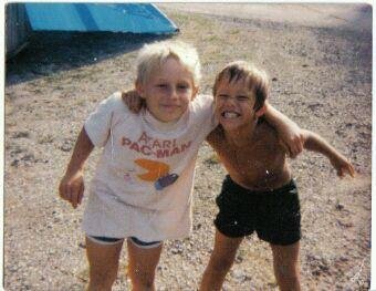 Eric on the right when he was little.