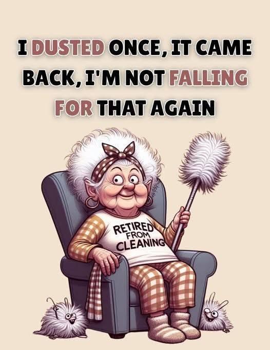 I dusted once.