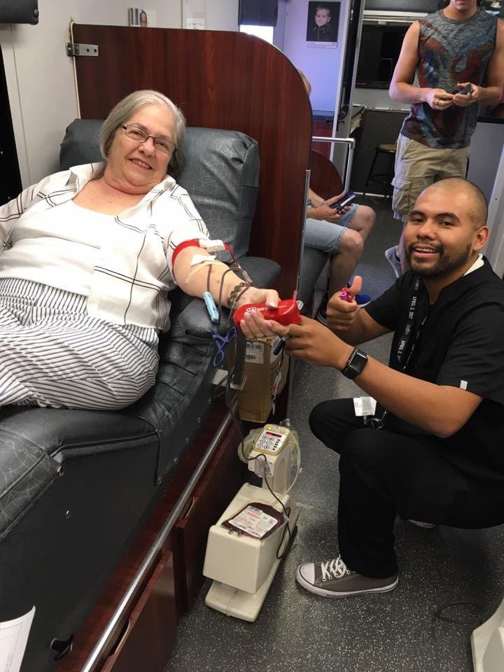 I'm donating blood today. What are you doing?
