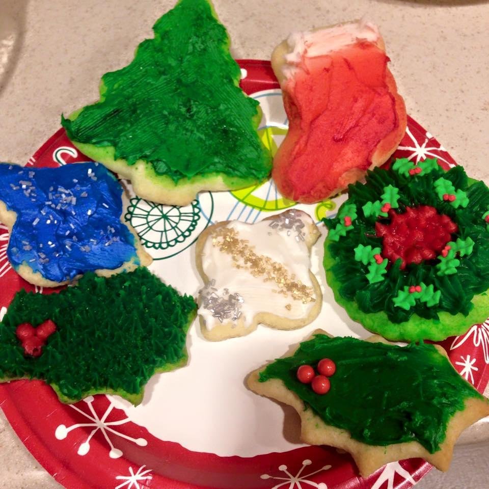 One set of cookies decorated