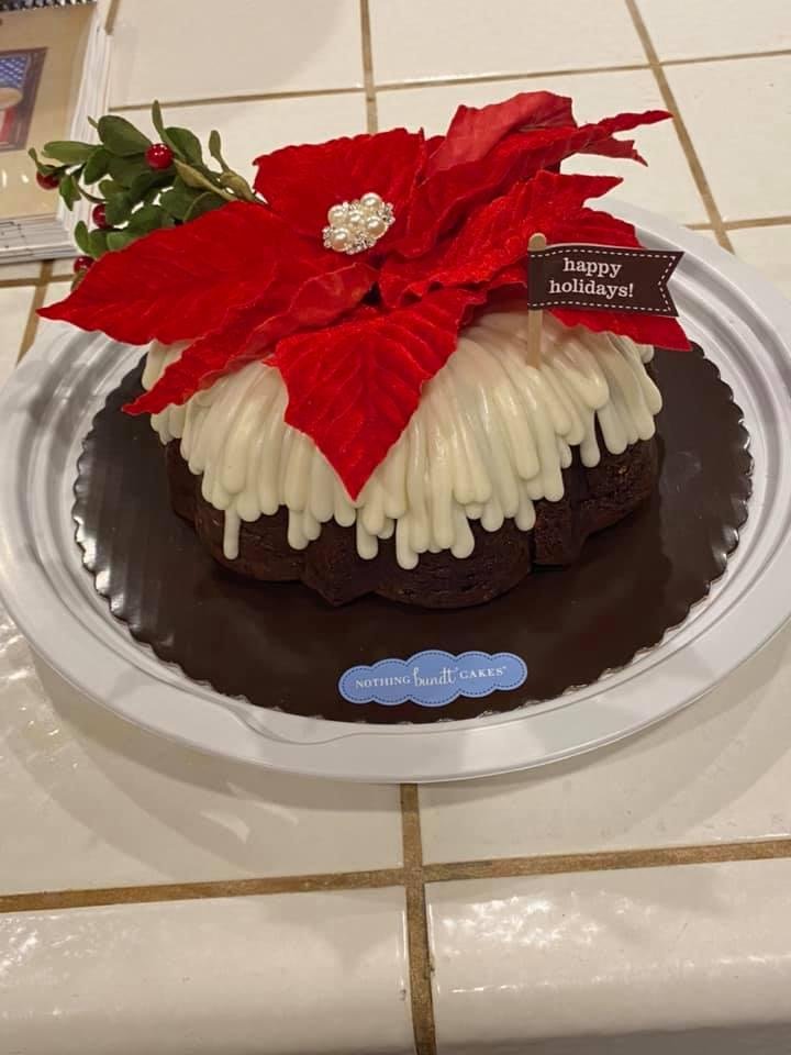 Tired of baking so many cookies, so ordered a cake for Christmas. Chocolate chip peppermint.