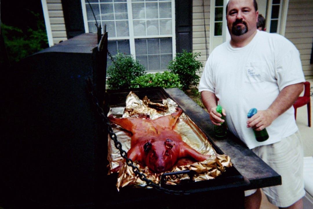 outdoor cookout with patrick george
