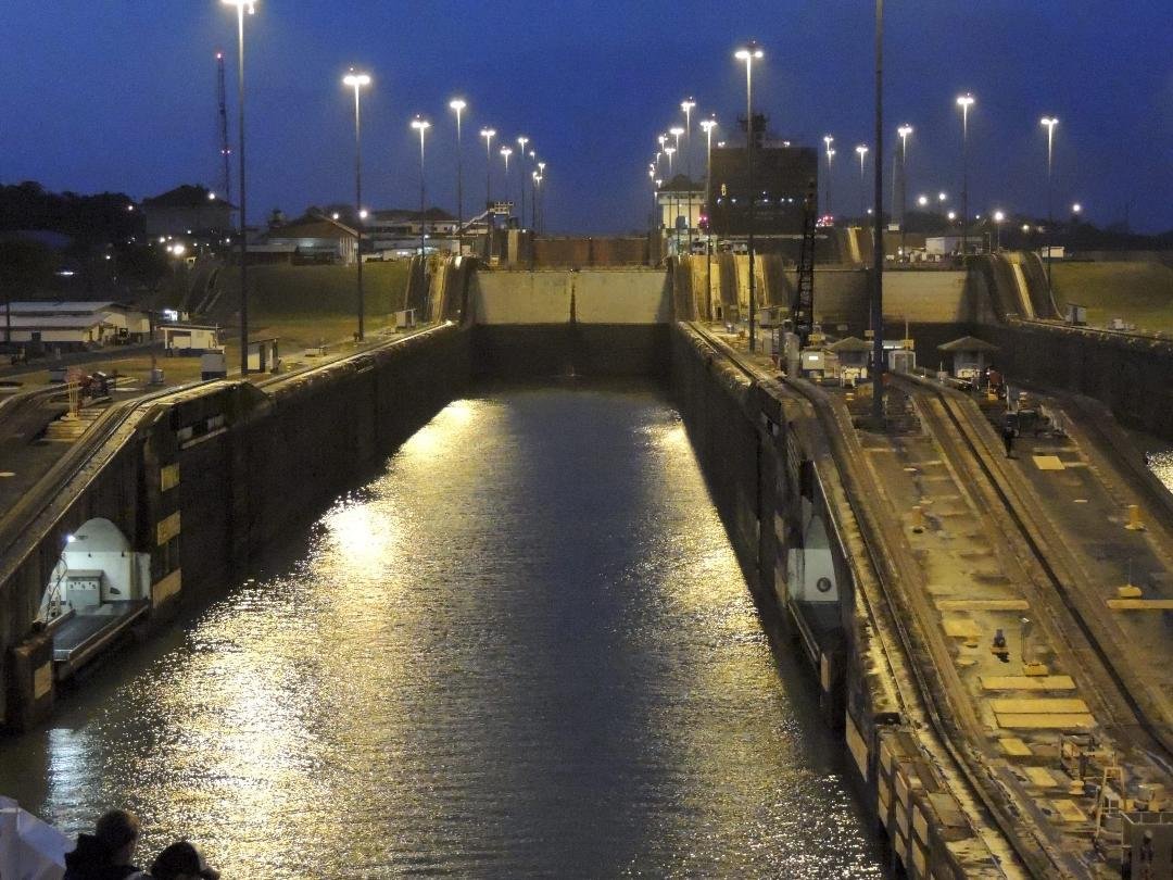 So haven't had a chance to update our trip till now so here goes.  We went thru the Panama Canal which is an amazing experience.  We started at 5am in the morning in the dark.  It takes about 10 hours or so to go from the A